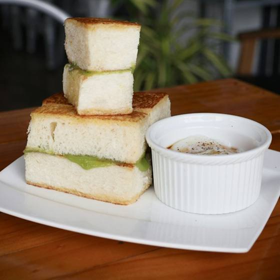 Kaya toast with butter